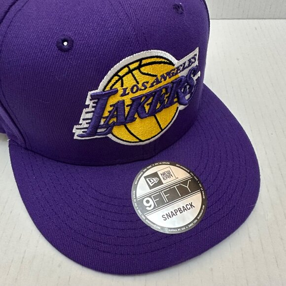 Los Angeles Lakers New Era 9FIFTY Purple One Size Ball Cap Hat Flat Bill SnapBac - Picture 2 of 10